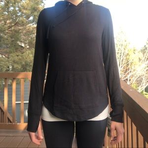 NWT Ideology Black Sweater Hoodie w/ Thumb Holes